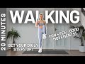 20 MIN WALKING WORKOUT AT HOME - All Standing, No Repeats, Low Impact