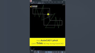Học AutoCAD 1 phút - Tính năng rất hay của lệnh TRIM trong AutoCAD