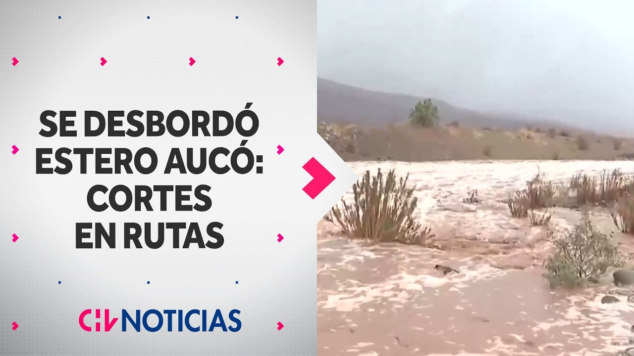Combarbalá casi aislada tras desborde del Estero Aucó: Se cortó ruta en Illapel - CHV Noticias