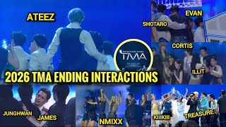Idols Ending Interactions at THE FACT MUSIC AWARDS 2026 TMA (ATEEZ, Cortis, Treasure, Evan, & More)