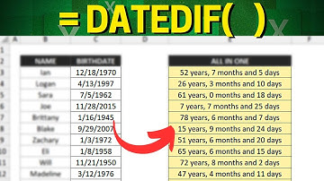 How to Calculate Full AGE in Excel | DATEDIF function | Day, month and year