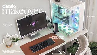 my dream home desk setup makeover! | gaming PC build 2023 + aesthetic & cozy (Philippines)