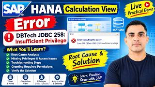 SAP HANA Calculation View Error | DBTech JDBC 258: Insufficient Privilege – Root Cause & Solution
