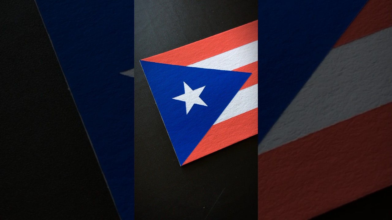 PUERTO RICO 🇵🇷 Flag Drawing 