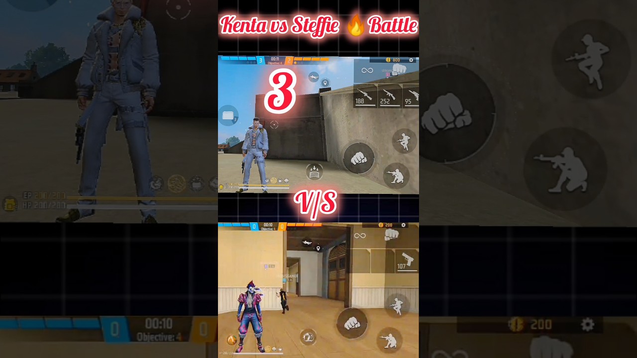 💥 Kenta vs Steffie 1v1 Test 🔫 | Who Saves You Better in Fights? 