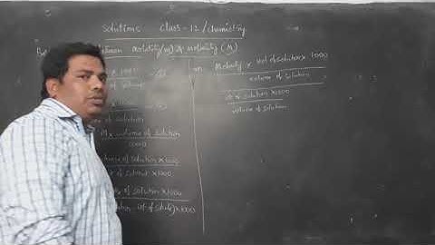 The Relationship between Molarity(M),molality(m) is given by density class-11 and class-12 chemistry