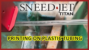 SNEED-JET® Titan Thermal Inkjet Printer Printing Text on Plastic Tubing
