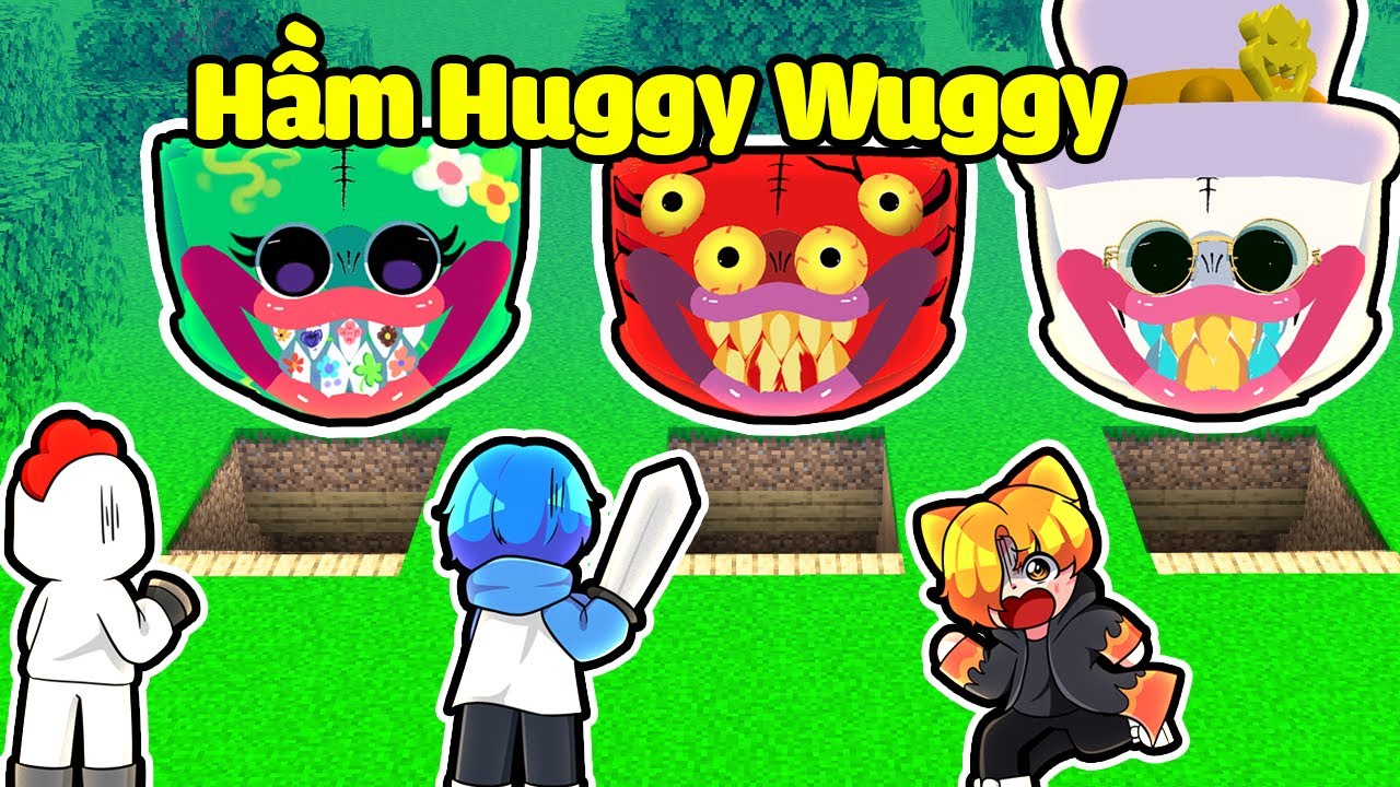 HUY NOOB KHÁM PHÁ HẦM BÍ MẬT HUGGY WUGGY TRONG MINECRAFT*HẦM BÍ MẬT CỦA NAWWY VỚI BILLY VÀ MOGGY🏠🔍