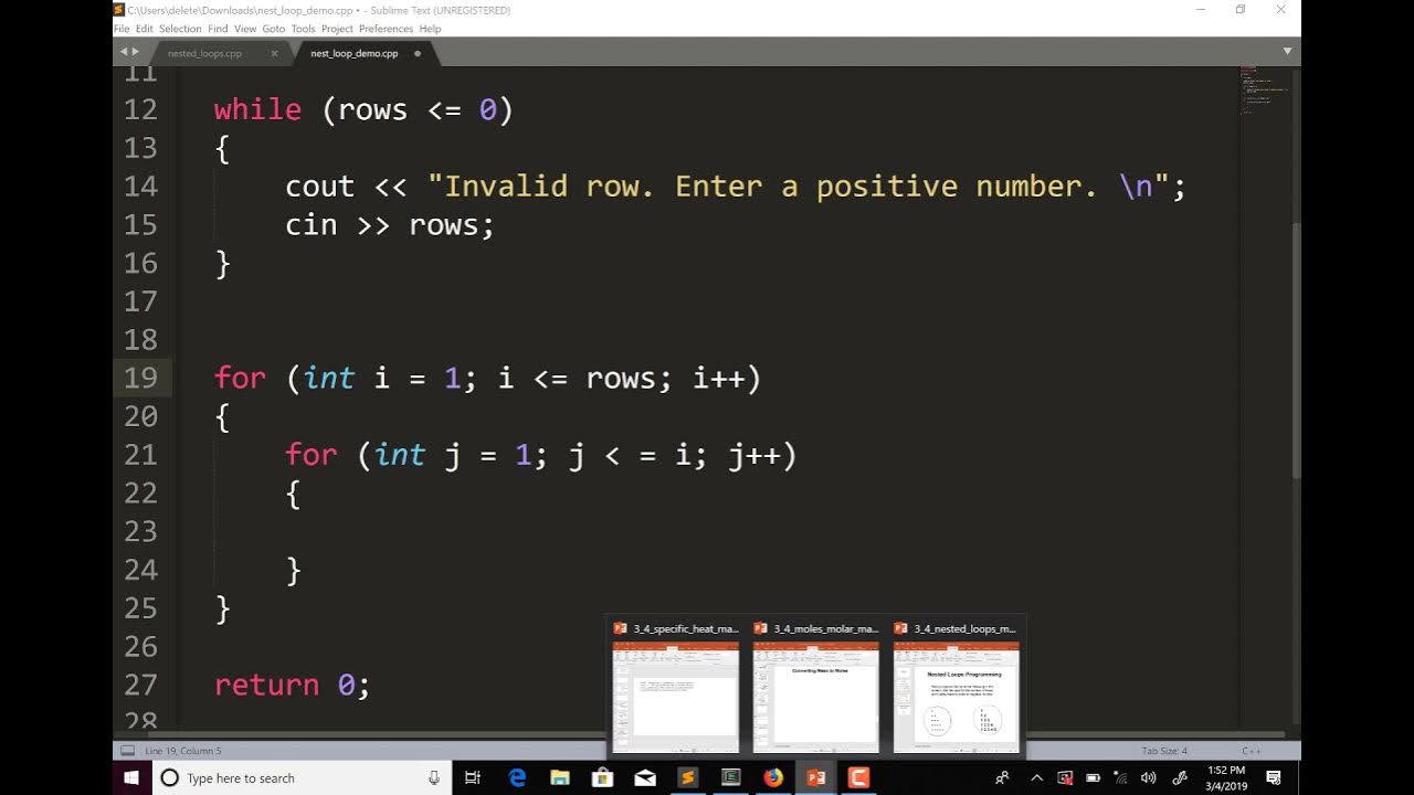 62 - How to code nested loops - YouTube