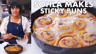 Sohla Makes Cinnamon-Date Sticky Buns | From the Test Kitchen | Bon Appétit