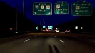 Southeast Expressway (Interstate 93 Exits 7 to 18) northbound (Night)