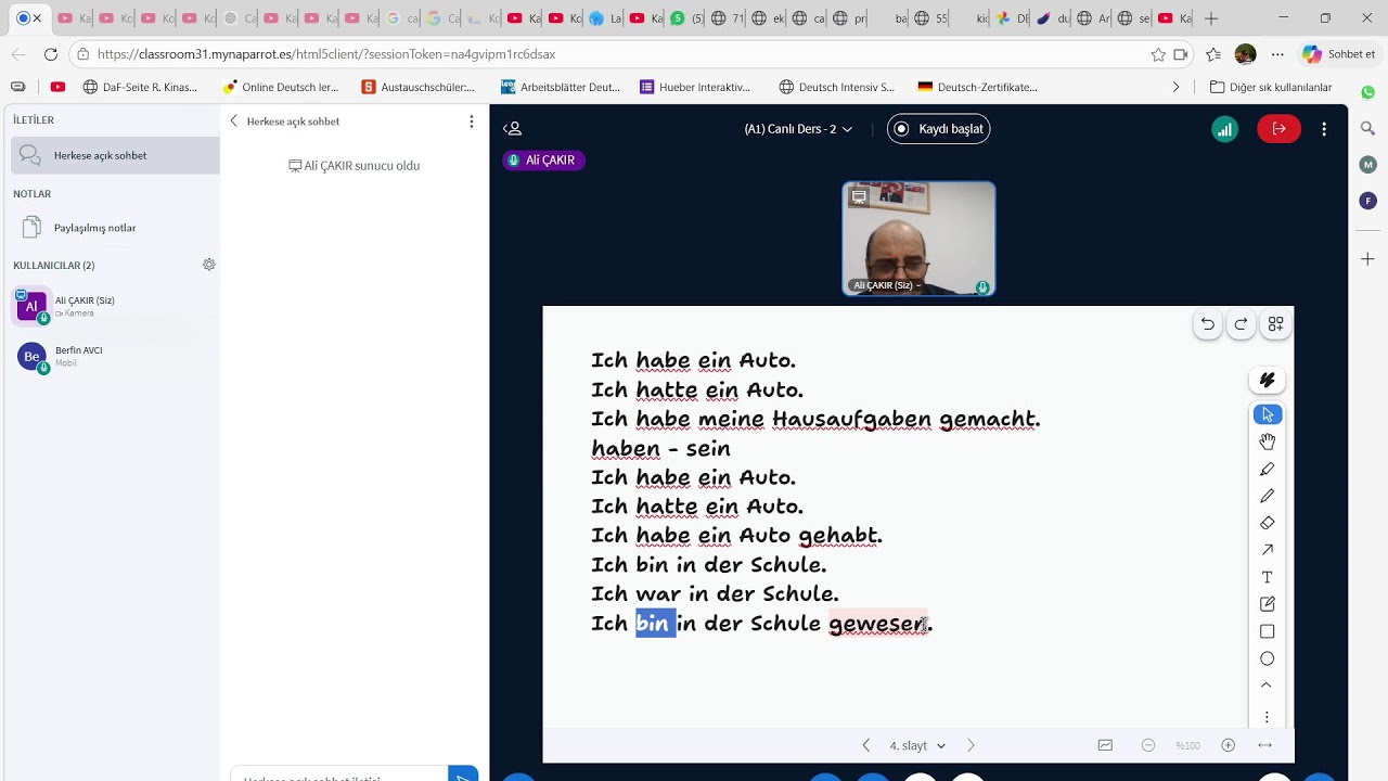 Almanca Präteritum (haben-sein)