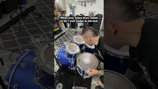 When your snare drum needs to be 1 inch closer to the kick #drums #everythingwitheric #ericlovley