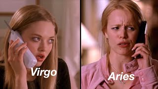 mean girls as zodiac signs ♡︎