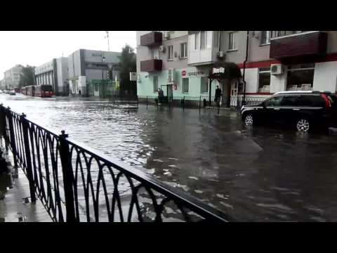 Ливень затопил центр Казани 