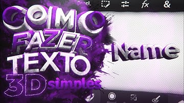 TUTORIAL: COMO FAZER TEXTO 3D SIMPLES PARA INICIANTES PELO CELULAR! (PixelLab/PSTOUCH-CC)