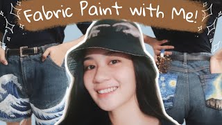 FABRIC PAINTING || Costumized and hand-painted my clothes! | jamiewave