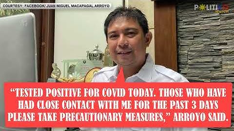 Mikey Arroyo tests positive for COVID-19