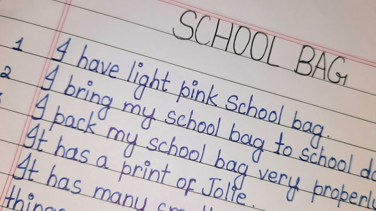 school bag essay