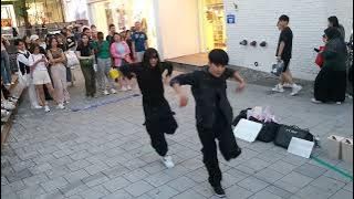 [STREET ARTIST] YU KAGAWA & HYOJIN. INTERACTIVE HONGDAE BUSKING. 230918.