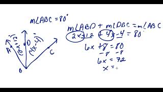 Geo Skill 7 Angle Addition Postulate with Bisector