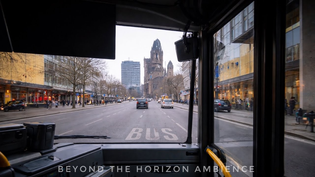 Поездка на городском автобусе по берлинскому автобусному маршруту 100