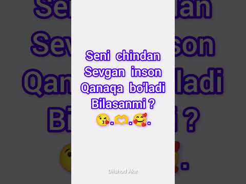 Seni chindan Sevgan inson bu 🥰🫶❤️ rek #top #reels #tiktok #uzb #sevishganlarsuhbati #shorts