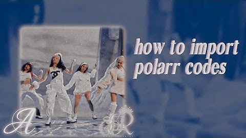 How to import polarr filters code ~ طريقة استخدام اكواد فلاتر بولار