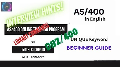 5. AS/400 Library Commands and DB2 - PF Introduction in English