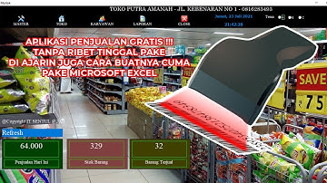 Apikasi Penjualan Kasir dan  Stok Barang Lengkap | Tanpa ribet siap pakai | Mystok !! GRATIS....