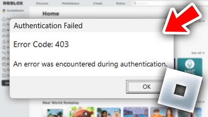 Authentication Failed Error Code 403 Roblox - Platform Usage