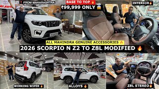 Scorpio N Z2 From Maharashtra Modified To Z8l ✅ ₹99,999 Only With Alloys ✅ Base To Top ✅