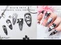 Black swan coquette nail design  work with me 