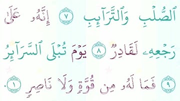 استخراج أحكام النون الساكنة والتنوين سورة الطارق