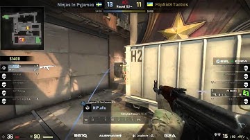 CS:GO - NiP vs Flipsid3 - allu Insane 3v1 clutch