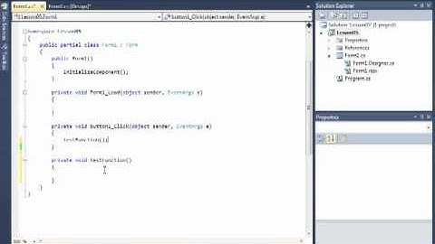 Visual C# Lesson 05 Functions and Parameters
