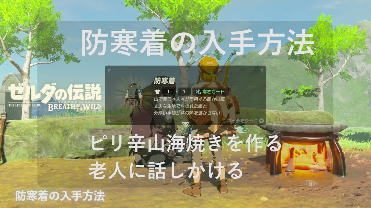 防寒着の入手方法 ゼルダの伝説 ブレスオブザワイルド Youtube