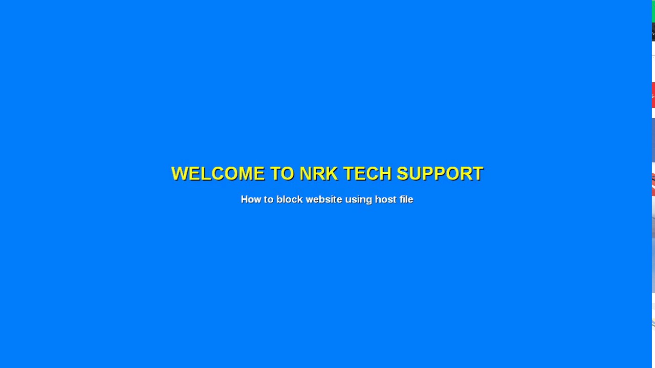 How to block website using host file YouTube