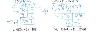 multistep equations day 2
