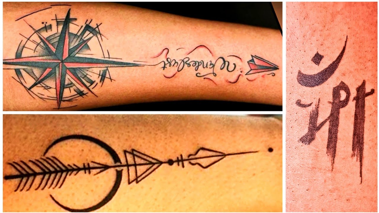 maa tattoo/ compass tattoo/ line tattoo / pen tattoo design / how to