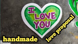 handmade thermocol love proposal// 30 rupees only...