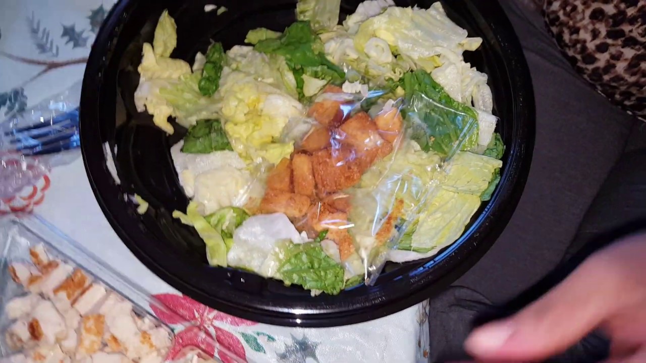 Dominos Chicken Caesar Salad Review - Youtube