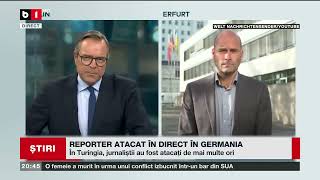 REPORTER ATACAT ÎN DIRECT ÎN GERMANIA. Știri B1TV_ 14 aprilie 2024