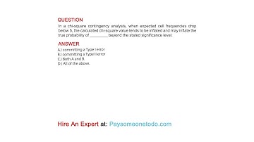 In a chi-square contingency analysis, when expected cell frequencies drop below 5, the ...