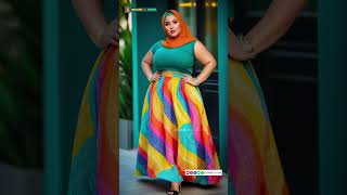 Plus-Size Muslim Fashion Stylish Hijab Outfits Ai Model Lookbook