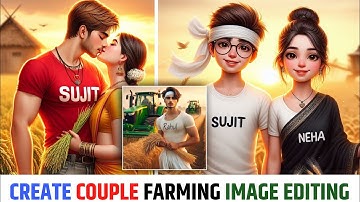 Create Couple Farming 3D Ai Photos with Bing Image Creator Prompts | couple farmer ai photo editing