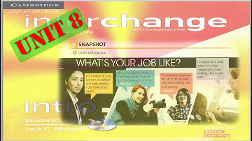 Interchange 5th Edition  Intro level #Unit 8