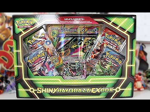 Opening a shiny mega rayquaza EX box!