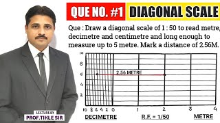 HOW TO DRAW DIAGONAL SCALE (QUE.NO.1) | UNIT : ENGINEERING SCALE @TIKLESACADEMYOFMATHS