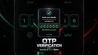 OTP Verification UI 🔐 | HTML CSS JavaScript